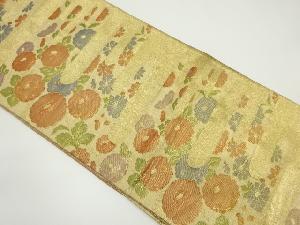 アンティーク　佐賀錦ヱ霞に菊模様織り出し袋帯（材料）